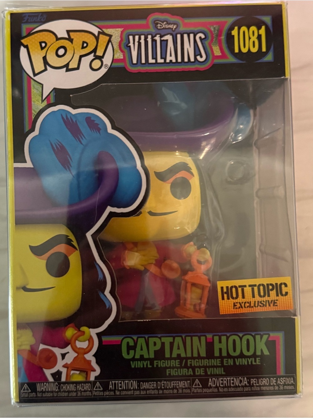 Funko Pop! Villains Captain Hook in Yellow & Purple - Hot Topic Exclusive
